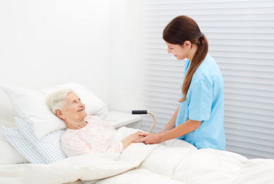 nurse taking care of the elderly